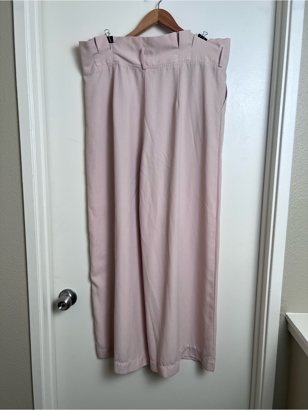 Forever 21 Plus Blush Pink Paperbag Wide Leg Trousers High Waist 1X 20 - Picture 6 of 9